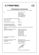 Izjava o sukladnosti isušivač zraka TTK 200 (INT)