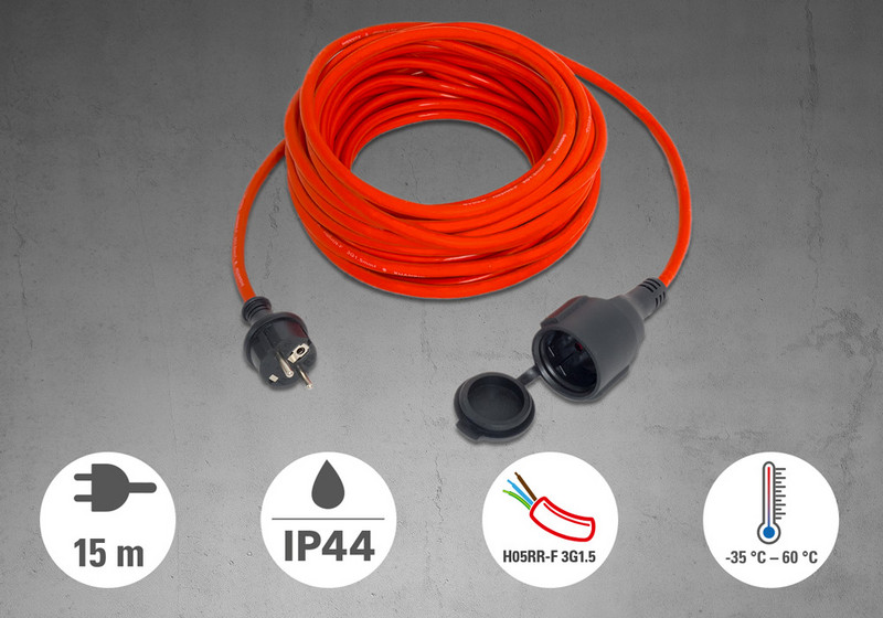 Kvalitetan produžni kabel 230 V (16 A) - 15 m