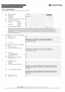 Lista podataka lokalni klimatizacijski uređaj PAC 3000 X A+ (INT)