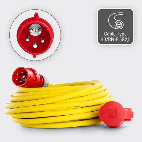 Profesionalni produžni kabel - tip kabela H07RN-F 5G2.5