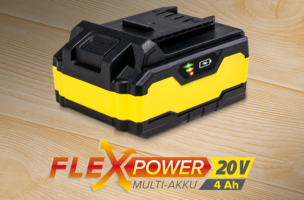 Višenamjenska punjiva baterija Flexpower, 20 V, 4 Ah